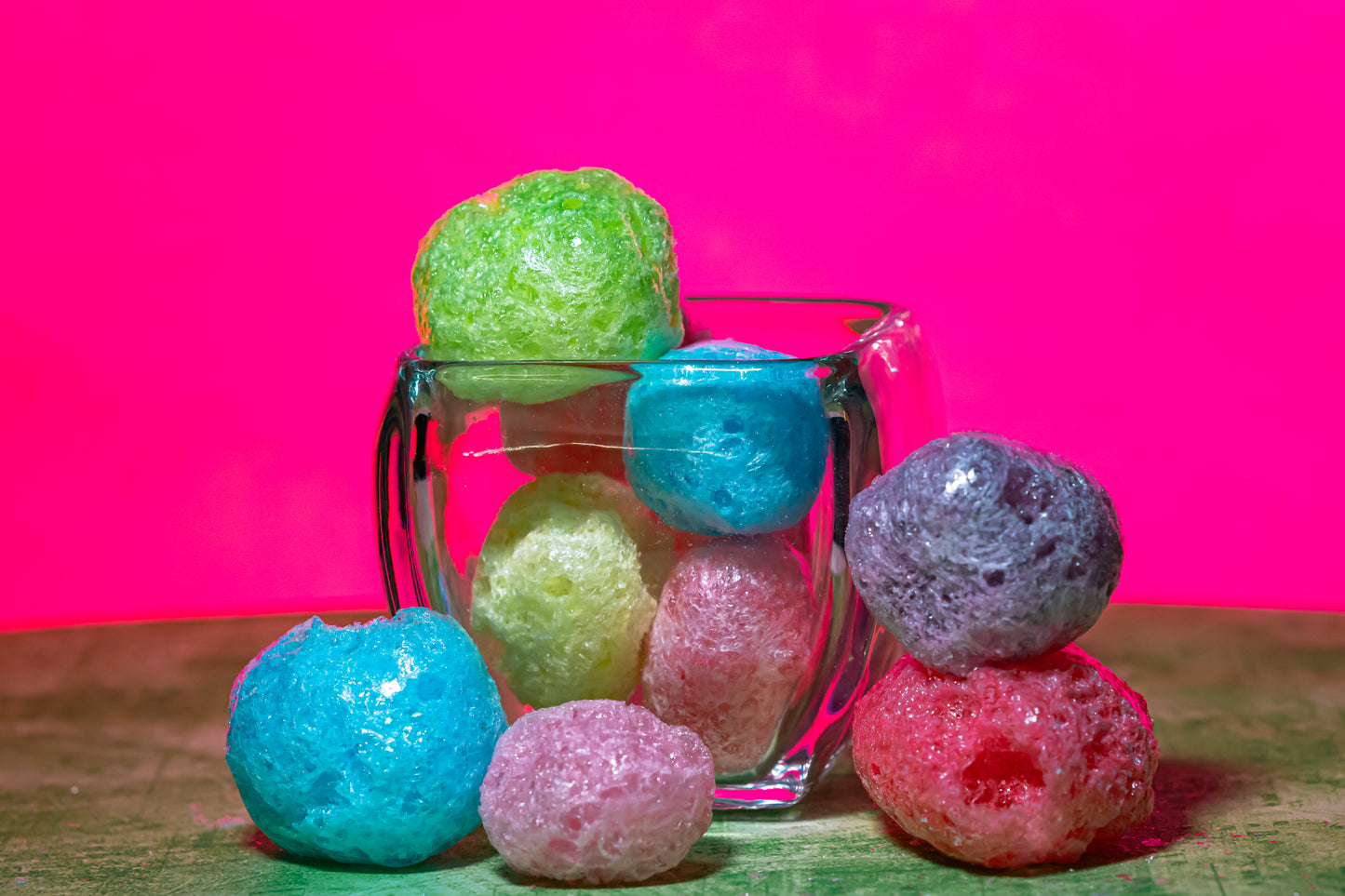 Freeze Dried Jolly Ranchers Pink Background